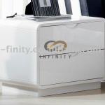 modern bedroom furniture high gloss white nightstand