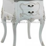 French White Painted Bedside Table