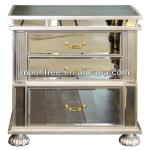 Modern Design MNS-1114 Top Quality Silver Finish Mirrored Night Table