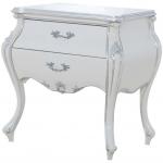 Antique Silver 2 Drawers Nightstand