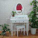 French white dressing table with stool set-411701