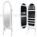 Modern design Oval Jewellery Cabinet with Mirror-J-042