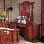 Dresser Solid wood dresser with vanity mirror chair