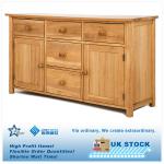 NEW SOLID WOODEN STANDARD WOODEN LARGE SIDEBOARD 2 DOOR 3 DRAWERS LIVING ROOM FURNITURE CUPBOARD CABINET