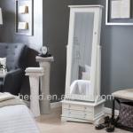 Full length mirrored door jewelry armoire