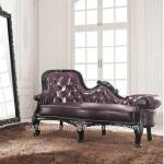 gorgeours brown leather couch classic leisure lounge antique european style chaise bedroom royal lounge sofa