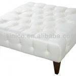 Simple Stylish Pouffe,Creative Decor Ottoman, Unique Square Bench,Chesterfield Style buttoned Upholstered Footstool Coffee Table