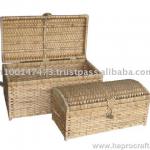 Water-hyacinth trunk with a set of 2 Furniture (HMT 10531/2)-HMT 10531/2
