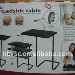 FOLDABLE PLASTIC BEDSIDE TABLE WITH LAMP