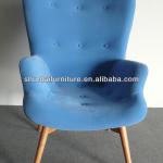 fabric leisure chair,sofa chair with wood base