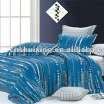 blue color elegant 100% cotton reactive printed italian bedding sets