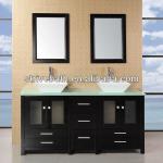 Espresso solid wood bathroom space saver cabinet