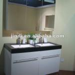 double basins white high glossy hang bathroom vanity, bathroom furniture, 1200mm cabinet