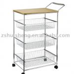 3 Tier wirel rack with wheels-HS-A074