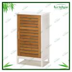 Home bathroom storage cabinet with bamboo door