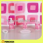 PP bathroom set with good quality and pink color