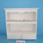 13EV1269 white mdf wall shelf with 2 drawers and one shelf bathroom wall shelves-13EV1269-bathroom wall shelves