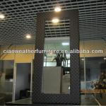 synthetic PE rattan frame bathroom mirror-MR-009