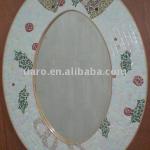 DIY handmade glass mosaic mirror frame for bathroom accessory