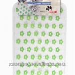 green flower print sink mat