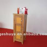 bamboo bathroom low cabinet with 3 drawer