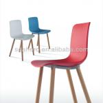 Modern colorful plastic wood furniture dining chair-PC806-W