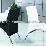 2012 modern chrome black dining room chair