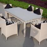 Garden Rattan dining furniture restaurant dinning set table and chair AY-S2007-AY-S2007