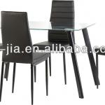 Modern glass dining table with 4 chair