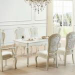 #LS070 Romantic white French dining set classcial french rococo style