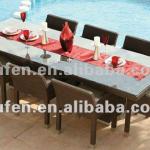 rattan china used dining room furniture for sale (8+1)