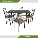 5pcs MDF Top Metal Dining Table Set XC-1B-050