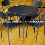 Round dining table and chairs with 5.5cm mdf wood