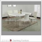 Dining room furniture satin nickle and high gloss