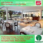 Uruguay Five Star Hotel Restaurant MDR-1315 Top Quality Mahogany Wood Dining Room Furniture