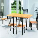 low price MDF cheap dining table set with metal leg MDT14