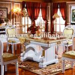 European New Classical Wooden Dining Table with Leather Chairs T216S#-T216S#,T216S# with Y206S#