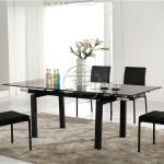Newly High Quality Extendable Modern Design Glass Dining Table Factory Sale L808G