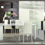 2013 Modern MDF Dining Table Top And Recycle Leather Chair Indoor Dining Room Furniture