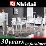 A-33 White lacquer dining set / dining room set / dining room furniture sets