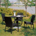 Notting wicker 4 seater Rattan coffee shop furniture/Balcony Dining Furniture