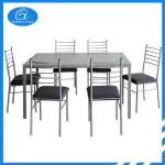 Classic Glass Top Metal Dining Set