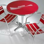 metal tables outdoor red catering table and chair (YT1R,YC001A)
