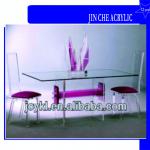 Clear transparent acrylic side table