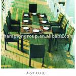 aluminum dining set outdoor rattan dining set