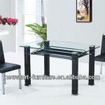 TB504A/1.5 meter tempered glass table with PVC legs