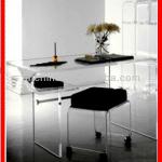 SF-69 Morden Acrylic Office Desk,Lucite Acrylic Desk and Stool With Wheels,Luxury Office Furniture-SF-69