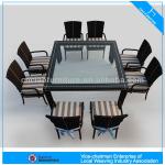 Modern stylish outdoor rattan dining table set