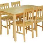 (W-5S-94) 5-piece pine wood dining set