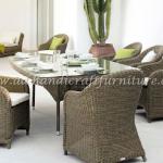 poly rattan dining set-PRCF-015